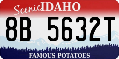 ID license plate 8B5632T
