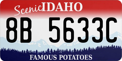 ID license plate 8B5633C