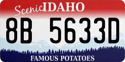 ID license plate 8B5633D