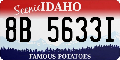 ID license plate 8B5633I