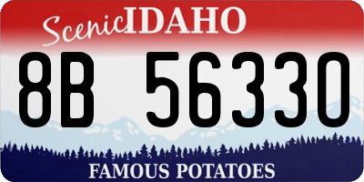 ID license plate 8B5633O