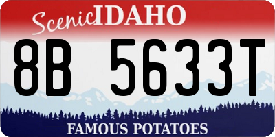 ID license plate 8B5633T