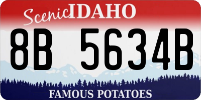 ID license plate 8B5634B
