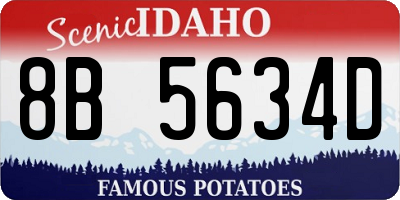 ID license plate 8B5634D