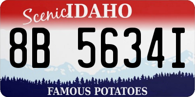 ID license plate 8B5634I