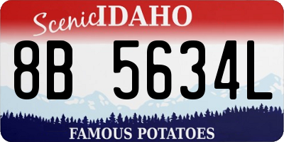 ID license plate 8B5634L