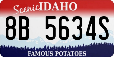 ID license plate 8B5634S