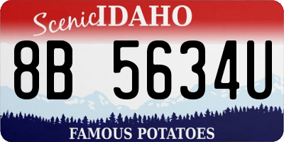 ID license plate 8B5634U