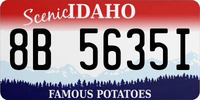 ID license plate 8B5635I