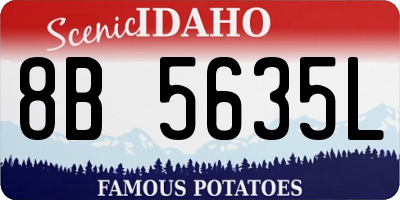 ID license plate 8B5635L