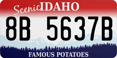 ID license plate 8B5637B