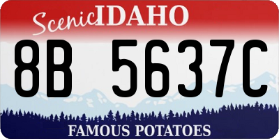 ID license plate 8B5637C