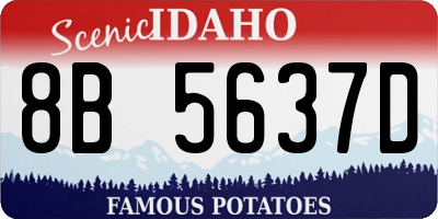 ID license plate 8B5637D