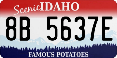 ID license plate 8B5637E