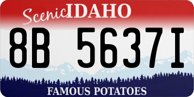 ID license plate 8B5637I