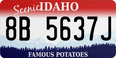ID license plate 8B5637J