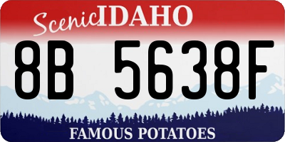 ID license plate 8B5638F