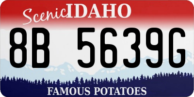 ID license plate 8B5639G