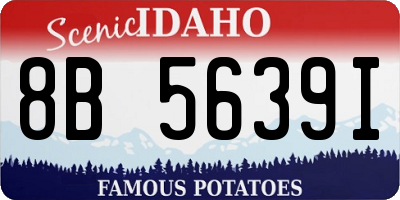 ID license plate 8B5639I