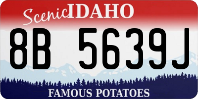 ID license plate 8B5639J