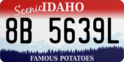 ID license plate 8B5639L