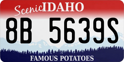 ID license plate 8B5639S