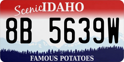ID license plate 8B5639W