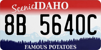 ID license plate 8B5640C