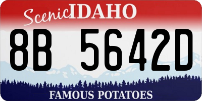 ID license plate 8B5642D