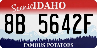 ID license plate 8B5642F