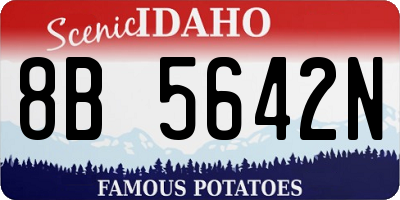 ID license plate 8B5642N