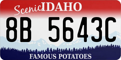 ID license plate 8B5643C