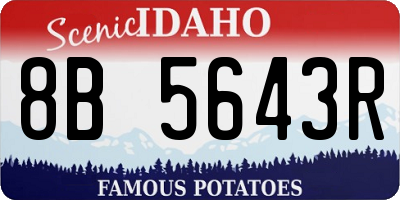 ID license plate 8B5643R