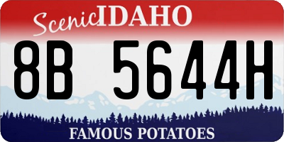 ID license plate 8B5644H