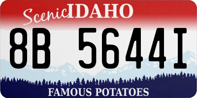 ID license plate 8B5644I