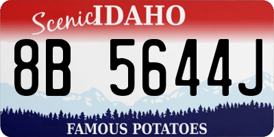 ID license plate 8B5644J