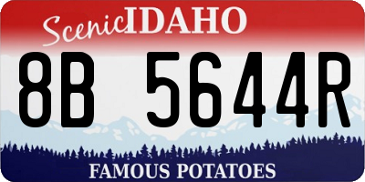 ID license plate 8B5644R