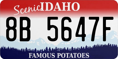 ID license plate 8B5647F