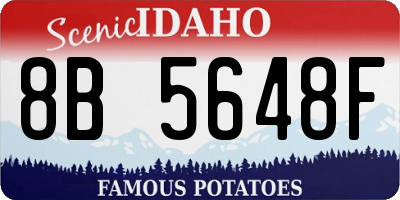 ID license plate 8B5648F