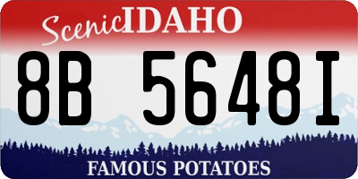 ID license plate 8B5648I