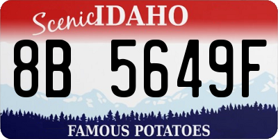 ID license plate 8B5649F