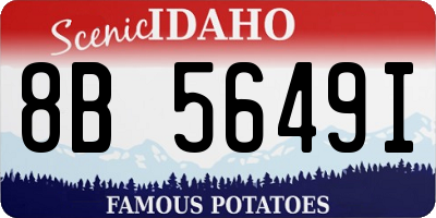 ID license plate 8B5649I