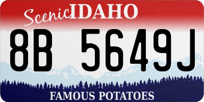 ID license plate 8B5649J