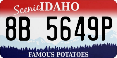 ID license plate 8B5649P