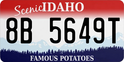 ID license plate 8B5649T