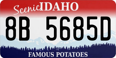 ID license plate 8B5685D