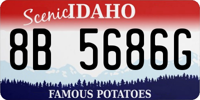 ID license plate 8B5686G