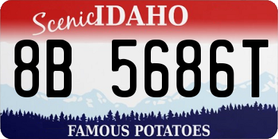 ID license plate 8B5686T