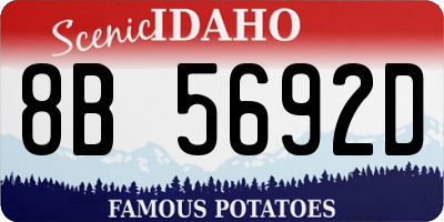 ID license plate 8B5692D