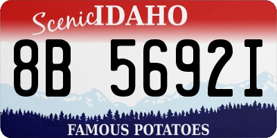 ID license plate 8B5692I